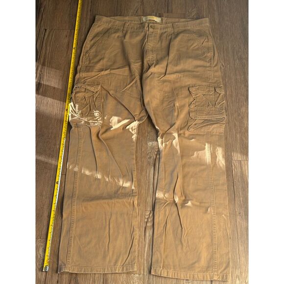 Wrangler Classic Khaki Cargo Pants Casual Utility Work Wear Cotton 38x32 - Picture 1 of 5